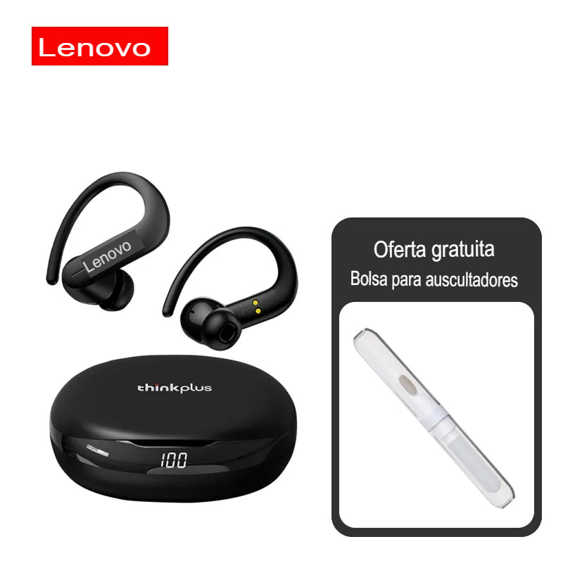 Fones de ouvido TWS T50, Bluetooth com redução de ruído, Lenovo