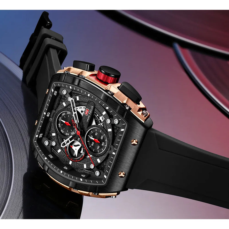 Relógio Masculino, Impermeável, pulseira de silicone, moda de luxo casual