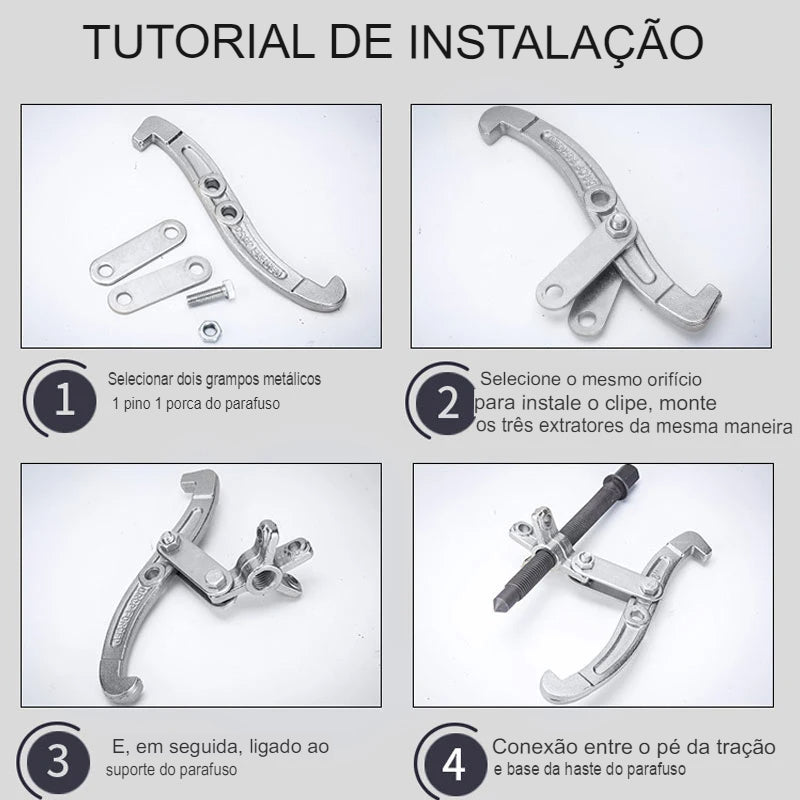 Ferramenta de Remoção Hub Auto Engrenagem Extrator Triângulo Pequeno Extrator, Três Mandíbulas 3 Pernas Rolamento