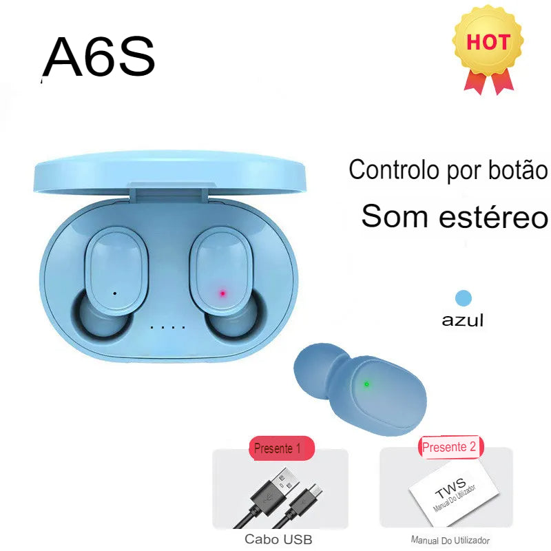 Fones de ouvido sem fio, Bluetooth, estéreo, com microfone