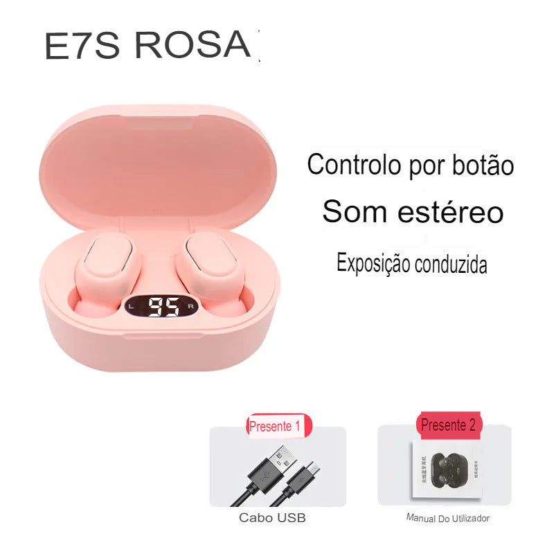 Fones Bluetooth estéreo, com cancelamento de ruído