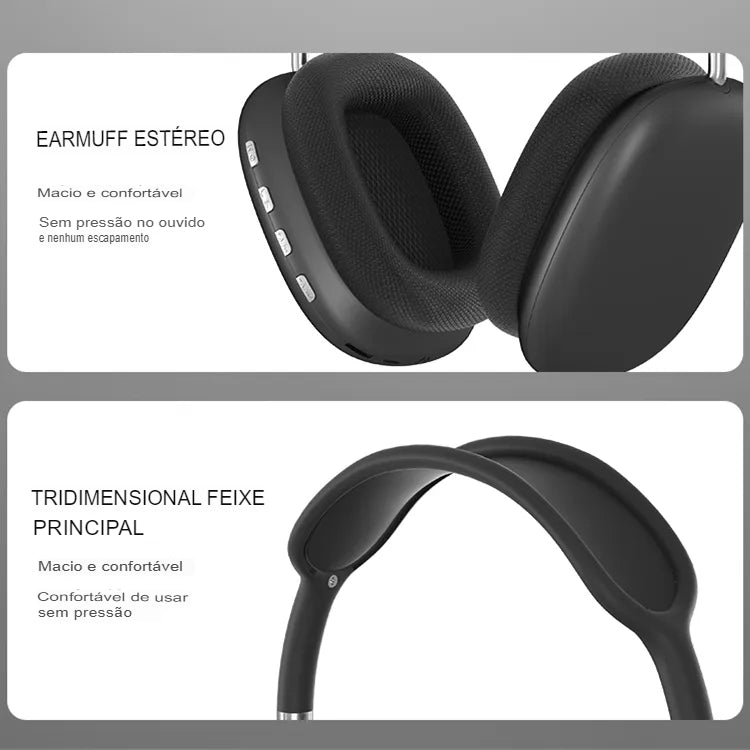 Headphone bluetooth com cancelamento ruído ativo