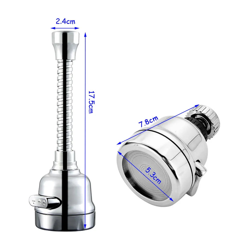 Adaptador de torneira de cozinha com 3 modos, aerador, cabeça de chuveiro, economia de água, borbulhador, filtro de respingo, conector de bico, utensílios de cozinha