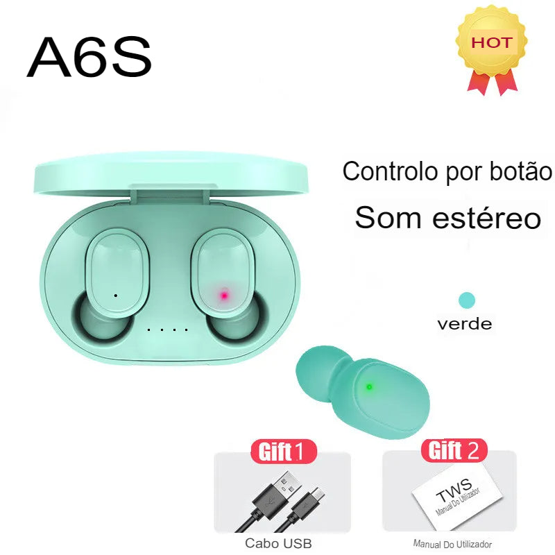 Fones de ouvido sem fio, Bluetooth, estéreo, com microfone