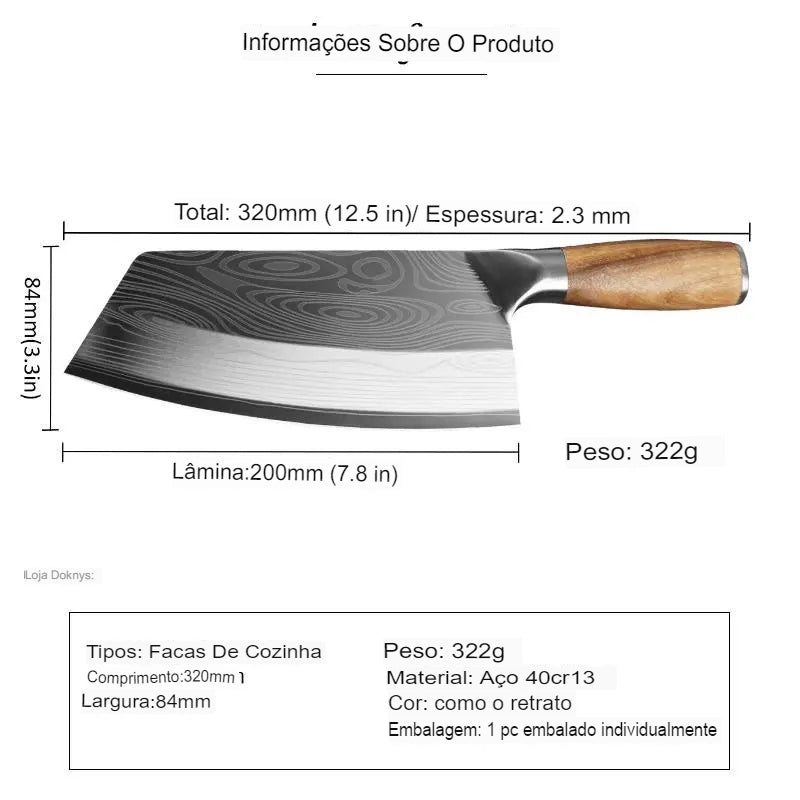 Faca de açougueiro de cozinha 7.5 Polegadas