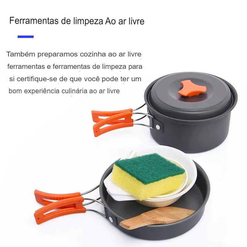 Conjunto de utensílios de mesa, panelas  e equipamentos de cozinha