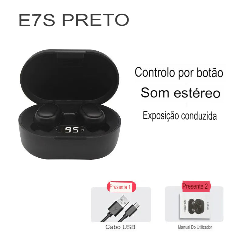 Fones Bluetooth estéreo, com cancelamento de ruído